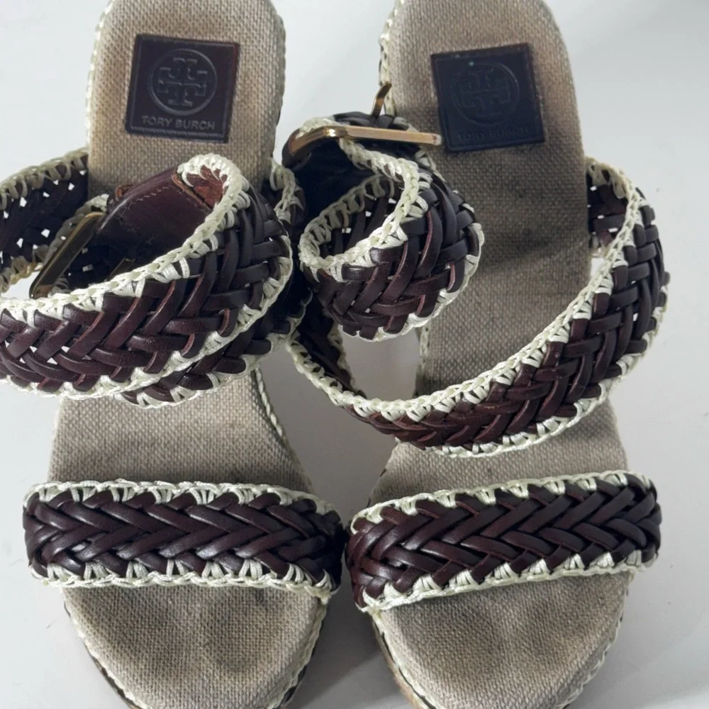 Tory Burch Lilah Wedge Sandals size 35 made in Spain